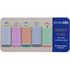 Стікери-закладки паперові Economix Fun Pencils 18 х50 мм 125 шт 5 кольорів (24) №E20963