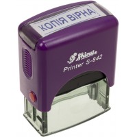  Оснастка для штампа пластиковая 38х14 мм Shiny Копія вірна фиолетовая №S-842