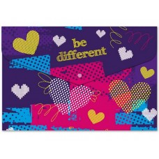  Папка-конверт CoolForSchool A5 Girl на кнопці (12) (192) №CF32013-06