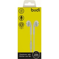  Навушники вставні Budi 1,2 м white, мікрофон №M8J102EP Breidon
