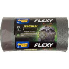Пакети для сміття з затяжкою ФБ Flexy LD 35 л 15 шт графіт 9505