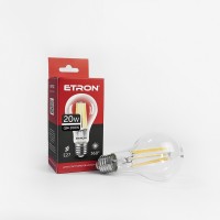 Лампа Etron Filament Power прозрачное стекло LED 1-EFP-102 A65 20Вт 4200K Е27 (10)