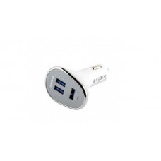 Зарядний пристрій автомобільний Remax швидка зарядка 3USB 6.3A white RCC302