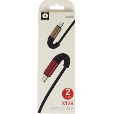 Набір кабелів WUW lightning 2 шт, USB black Breidon №X139  