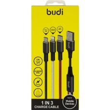  Трійник Budi 3в1 1m color Breidon №DC203A2-BLK