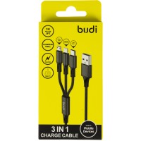  Трійник Budi 3в1 1m black Breidon №DC203A8B-BLK