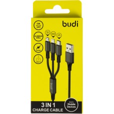  Трійник Budi 3в1 1m black Breidon №DC203A8B-BLK