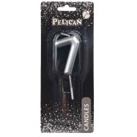 Свеча в торт Цифра-7 серебро 4,5см Pelican (1) (100) (800) 864527 