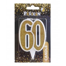 Свічка ювілейна 60" 7 см золото Pelican (1) (32) №867160 