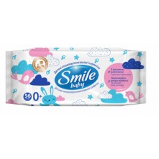 Серветки вологі дит. "Smile" Baby (56шт) з рисовим молочком №9215