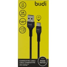  USB-кабель > Type-C Budi 2.4A 1 м black Breidon №DC210T