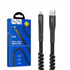 Кабель USB > microUSB HOCO U78 1.2 м black  