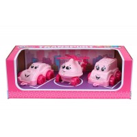Набір Транспорт "Міні" Pink, 3шт в кор-ці №8003/Технокомп/(10)