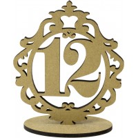 Номерки на стіл 15х11см 12 МДФ 5 мм  