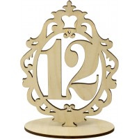 Номерки на стол 15х11см 12 фанера