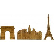 Магніти Paris (набір 3 шт) 6-11 см фанера лакована