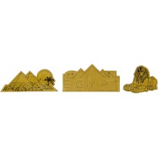 Магніти Egypt (набір 3 шт) 4-5 см фанера лакована