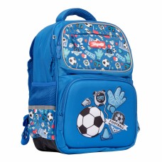 Ранець каркасний 1 Вересня Football 1 відділення, 3 кишені синій №558307 / S-105