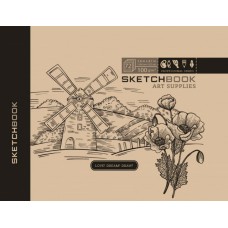 Скетчбук 36/100 A6 чисті аркуші, офсет, крафт Мандарин (10) №7БЦ/БК029/01/2105   