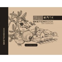  Скетчбук 36/100 A6 чистые листы, офсет, крафт Мандарин (10) №7БЦ/БК029/02/2106