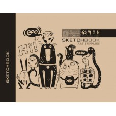 Скетчбук 36/100 A6 чисті аркуші, офсет, крафт Мандарин (10) №7БЦ/БК029/04/2108   