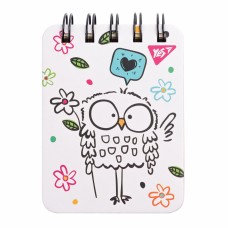  Блокнот на пружині A7 100 аркушів лінія Sketch animal. Owlt, пластикова кишеня (25) (50) №681824 Yes