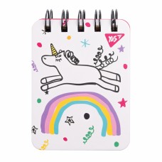  Блокнот на пружині A7 100 аркушів лінія Sketch animal. Unicorn, пластикова кишеня (25) (50) №681823 Yes