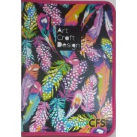 Папка CoolForSchool A4 Boho пластиковая на молнии (30) №CF32022
