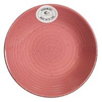  Тарілка супова керамічна Cesiro Spiral рожева 21 см (1) (12) №A2345S/G139/5968
