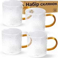 Набір чашок скло Айс (4 шт) 250 мл (24) №203-3 S&T