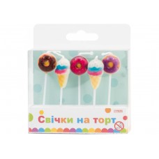 Набор свечей в торт Sweets 5 шт Maxi (48) №MX629181