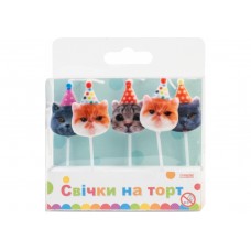 Набор свечей в торт Funny Cats 5 шт Maxi (24) (48) №MX629241