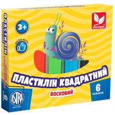 Пластилін восковий 6 кольорів 170 гр Школярик квадратний (26) №83811908  