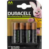  Аккумуляторы Duracell ready Ni-Mh (R-06, 2500 mAh)/блистер 4 шт (10)