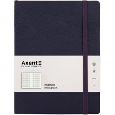 Блокнот B5 96 аркушів клітинка картонна обкладинка Partner Soft L синій Axent (12) №8615-02-A   