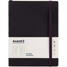  Блокнот B5 96 листов клетка картонная обложка Partner Soft L черный Axent (12) №8615-01-A