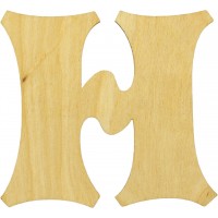  Заготовка фанера буква украинская н h6 см (5)