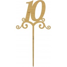 Цифра с ножкой 24 см 10 фанера (5)