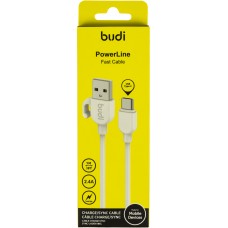 Кабель USB > Type-C Budi 3A 1м white №DC227T10W/Breidon/