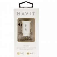 Зарядний пристрій авто Havit №HV-CC2022 USB+Type-C 20W white(5)