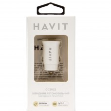 Зарядний пристрій авто Havit №HV-CC2022 USB+Type-C 20W white(5)