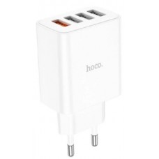 Зарядний пристрій Hoco №C102A швидка зарядка 3USB 18W 2.1A+ 1USB microUSB 3.0A 28,5W white