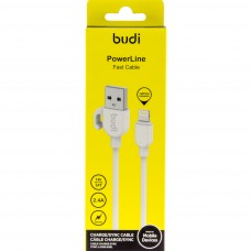Кабель USB > lightning Budi 2.4A/3A 1м white №DC227L10W/Breidon/