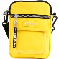 Сумка плечова 1від., 2карм. жовта №ML-001-yellow
