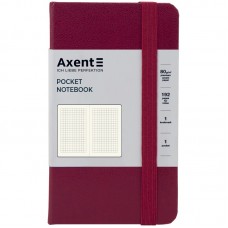 Блокнот B6 96арк. кліт. тв. обкл. "Partner" винний №8301-46-A/Axent/(18)(25)