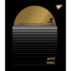 Зошит A5 YES 48арк. кліт. мат. ВДЛ+ УФ-спл+Pantone Gold "Good vibes" №766877(5)(100)