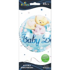 Кулька повітр. фольгована "Baby Boy ведмедики блакитна" 45см №835223/Pelican/(1)