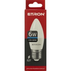 Лампа "Etron Light Power" LED 1-ELP-095 C37 6Вт 6500K Е27(10)