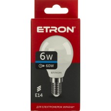 Лампа "Etron Light Power" LED 1-ELP-098 G45 6Вт 6500K Е14(10)