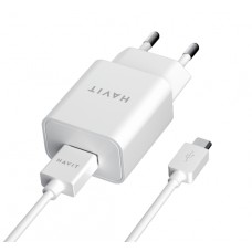 Зарядний пристрій Havit №HV-ST111 USB microUSB 1м cable white